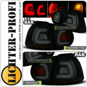 LED Lightbar Design Rückleuchten für VW Golf 5 (V) 03-09 schwarz/klar