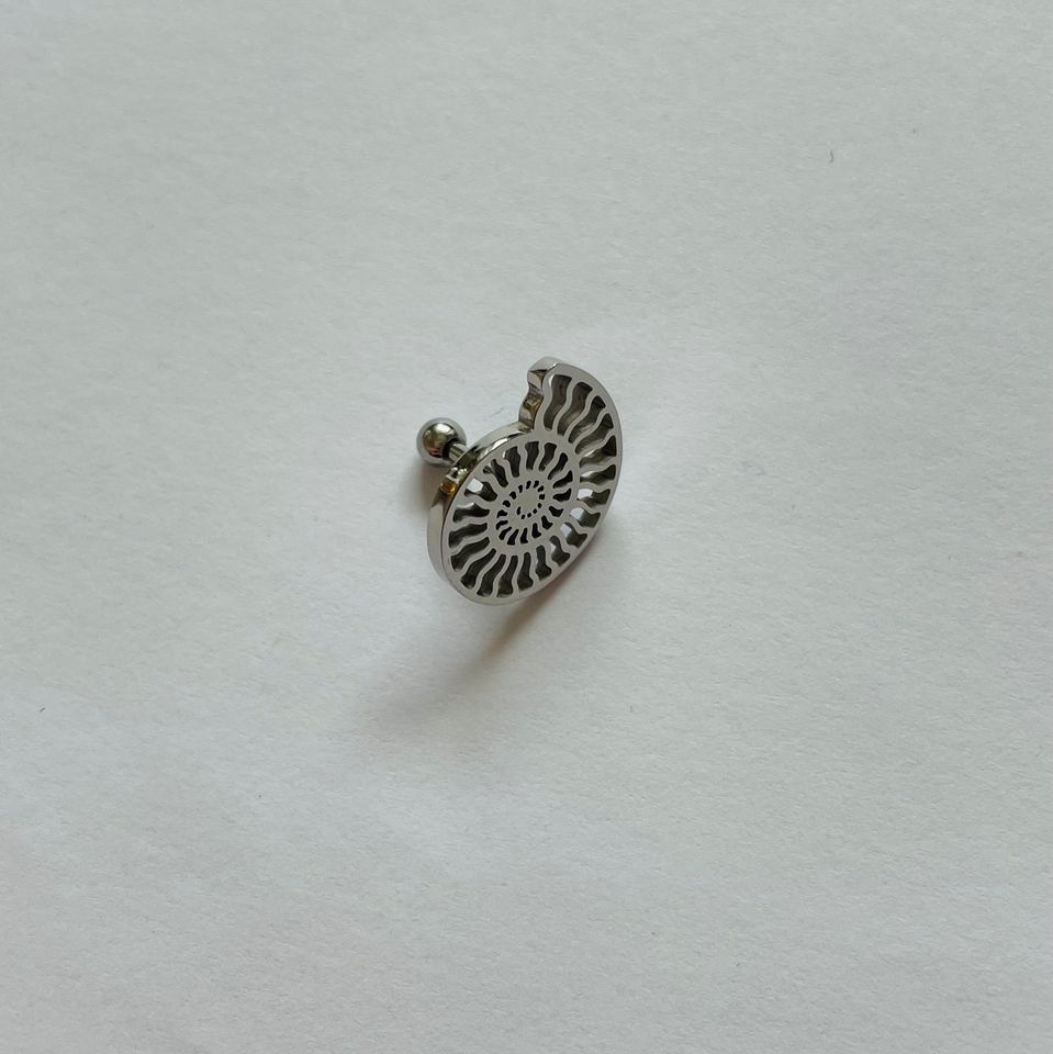 Neues und ungetragenes Ammonit Muschel Piercing / Ohrring in Heidelberg