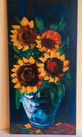 Altes Ölgemälde Sonnenblumen auf Leinwand 80, 5 x 40 cm Nordrhein-Westfalen - Herne Vorschau