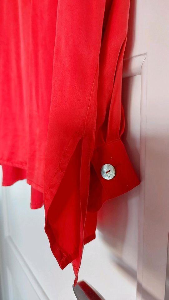 Bluse Seide rot xxl Alba Moda in Mainz