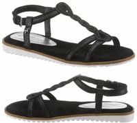 TOM TAILOR Riemchensandalen Schuhe Damen NEU 38 schwarz Glitzer Nordrhein-Westfalen - Neuss Vorschau