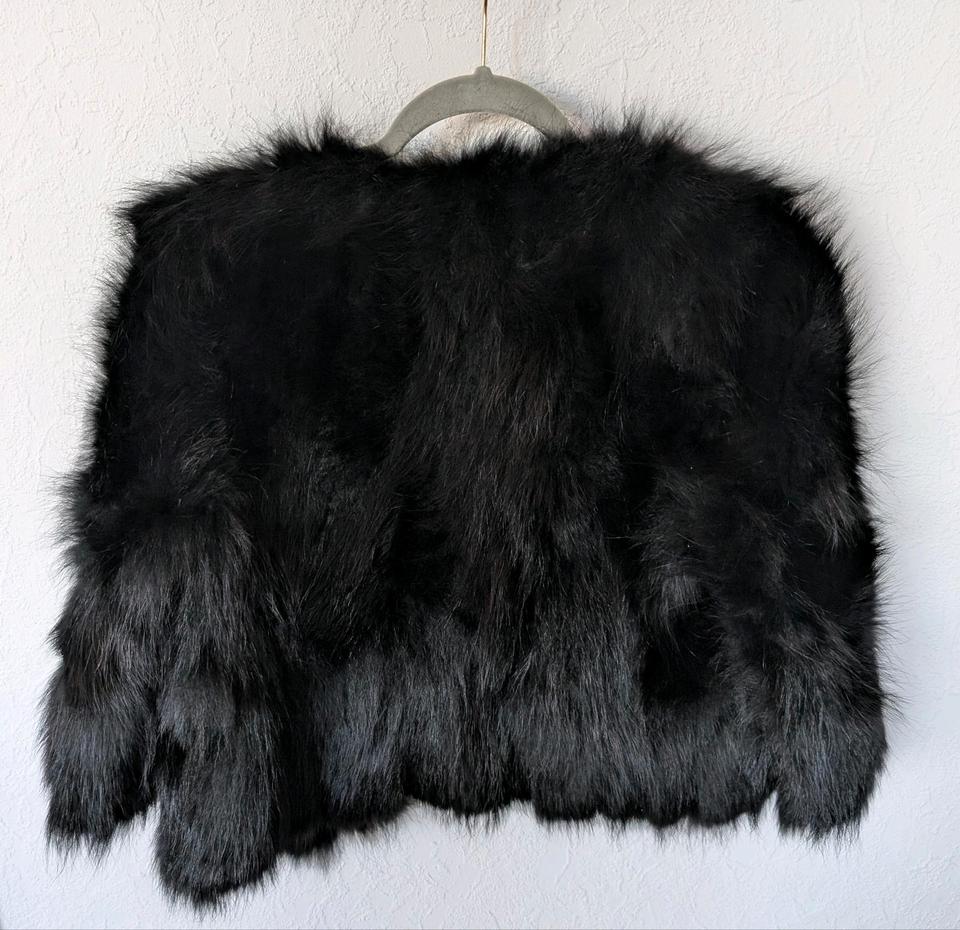 Pelzjacke schwarz 3/4-Ärmel Größe Xs/S Fuchs-/Nerz-/Lammfell in Siegen