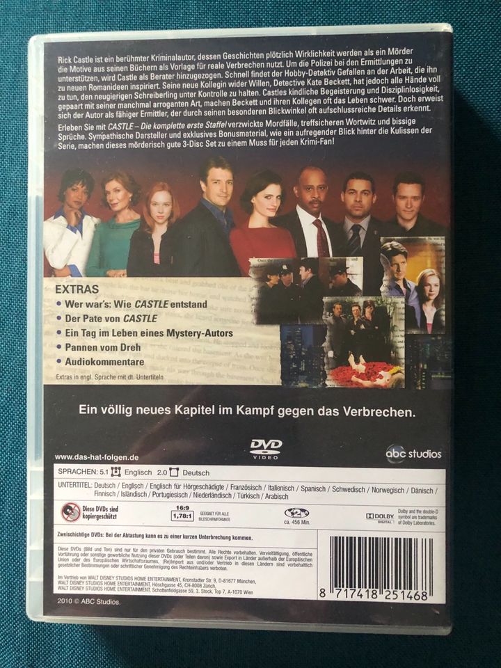 DVD, Castle, Die komplett 1. Staffel, Versand 2,30€ in Oberhausen-Rheinhausen