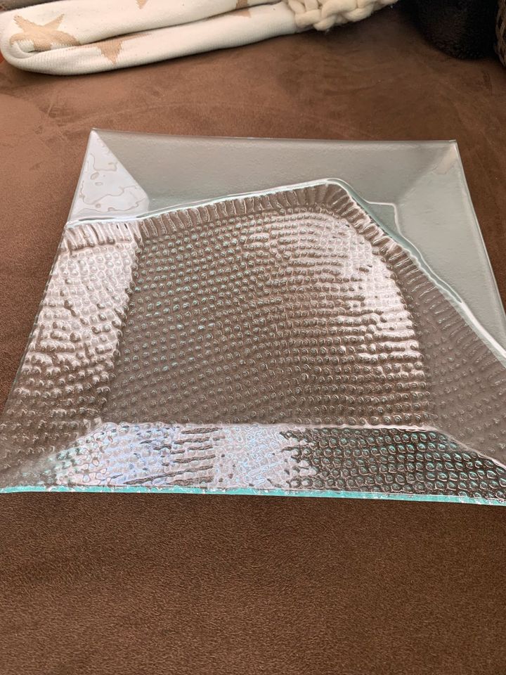 Glas Schale Obstschale 30 x 30 cm quadratisch in Grundhof