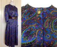 Kleid Talbots Satin Paisley bunt Vintage Baden-Württemberg - Heidelberg Vorschau