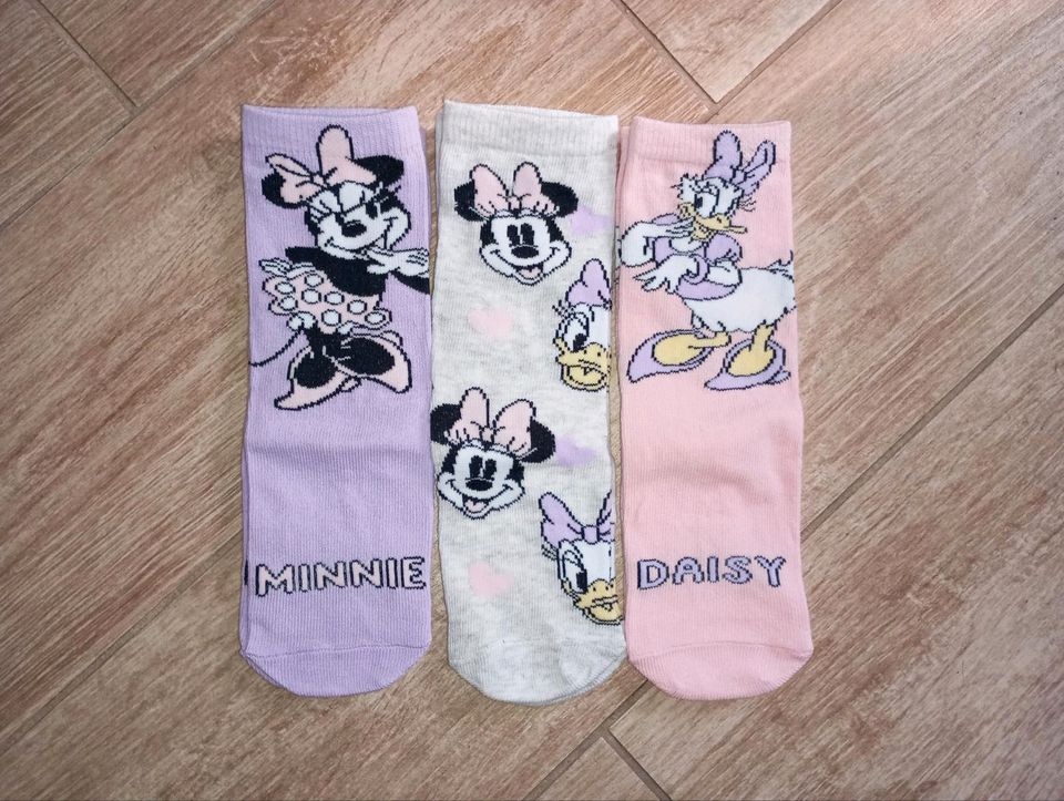 Disney Minnie Mouse Maus 3 Paar Socken Gr. 23-26 Daisy in Wasserleben