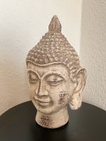 Buddha Kopf Figur Höhe 30 cm Beige/Grau Top-Zustand Frankfurt am Main - Bockenheim Vorschau