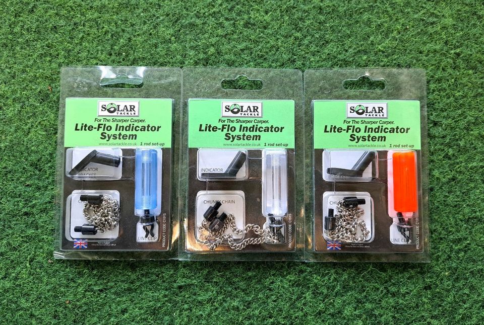 3× Solar Tackle Lite-Flo Indicator System Blue, Red & Clear NEU!! in Bad Bentheim