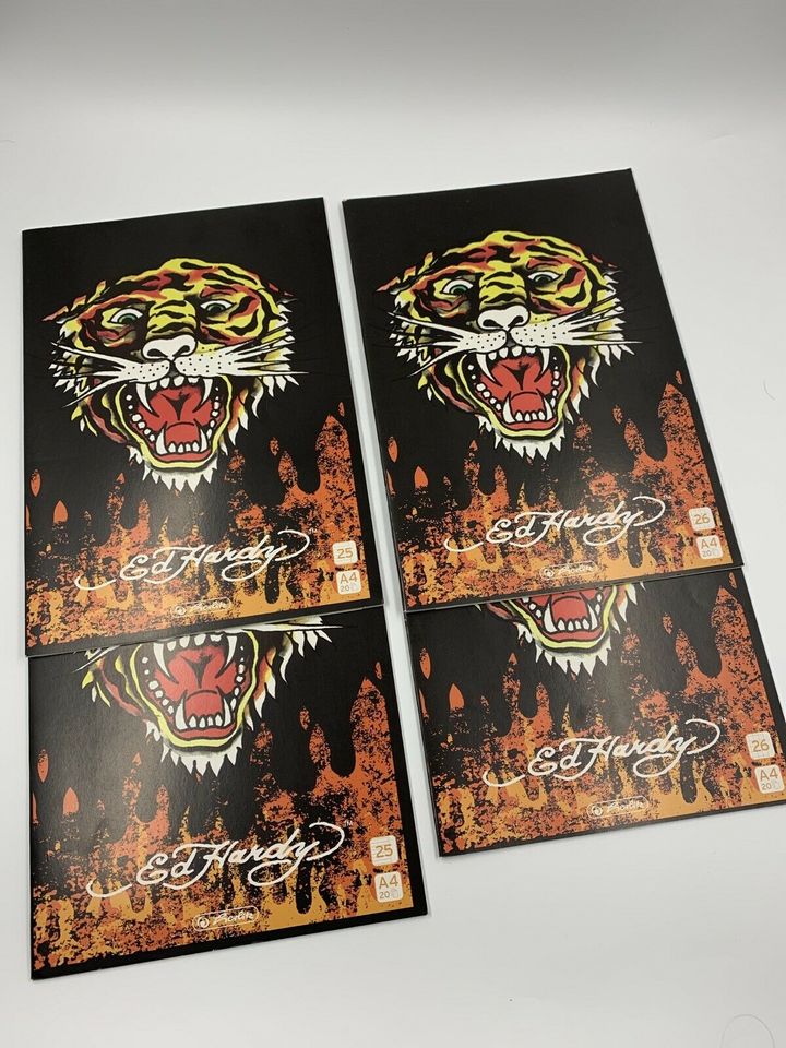 4x Ed Hardy vier Schulhefte herlitz A4 2x Nr. 25 /26 *Neu* in Hann. Münden