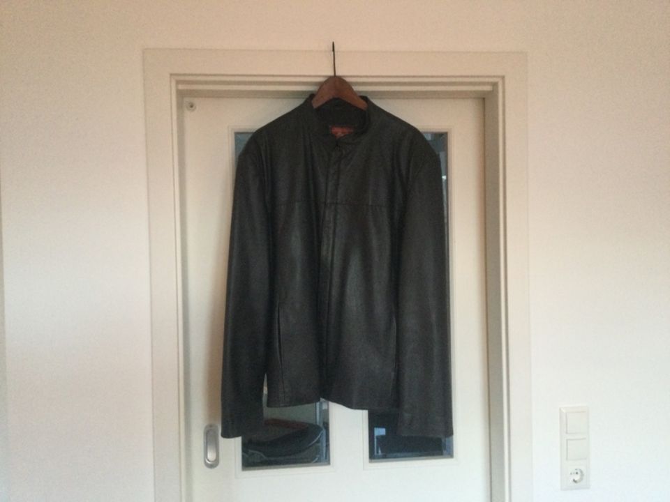 Designer/Lederjacke/Schwarz/Unisex/Big Size/5XL/Reißverschluss in Hofheim am Taunus