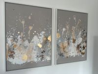 Acryl Bild Abstrakte Kunst Duo Set Leinwand Beige Gold  Gemälde Niedersachsen - Nordenham Vorschau