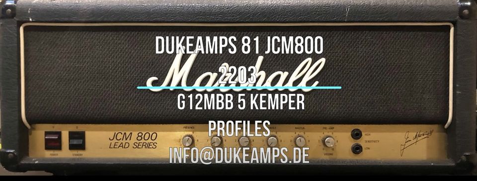 Dukeamps 81 JCM800 2203 G12MBB 5 Kemper Profiles in Mittweida