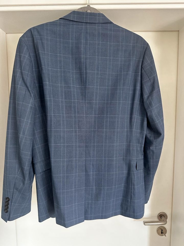 ASOS Anzug Jacket Hose blau Muster stretch modern fit in Löhne
