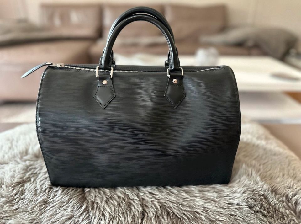 LOUIS VUITTON Speedy 30 Epi Noir schwarz Vintage mit Rechnung in Holzwickede