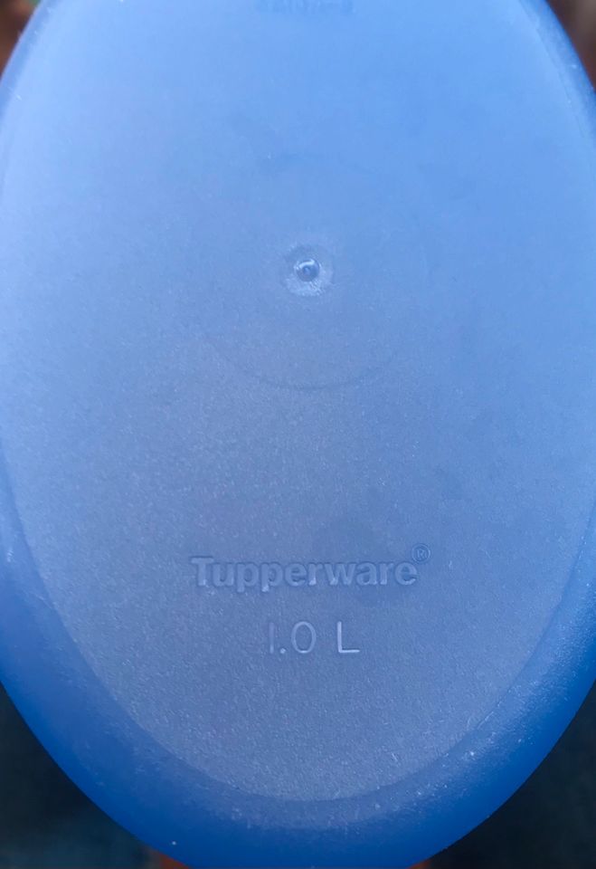 Tupperware Junge Welle 1,0-l-Kanne Milchkanne Saftkanne blau in Apelern