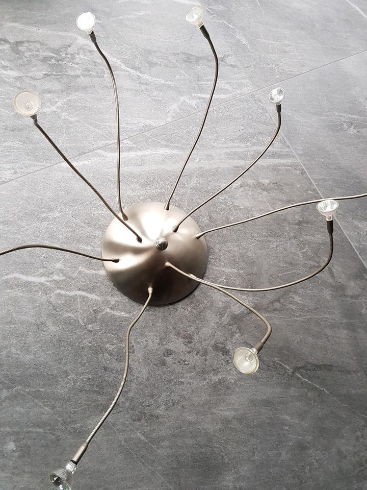 Paul Neuhaus Designer-Lampe silber Spinne futuristisch in Bad Kreuznach