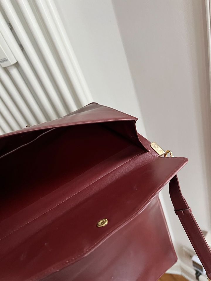 CARTIER mustDe Vintage Tasche Messenger Akten Bordeaux Rot Tasche in Hamburg