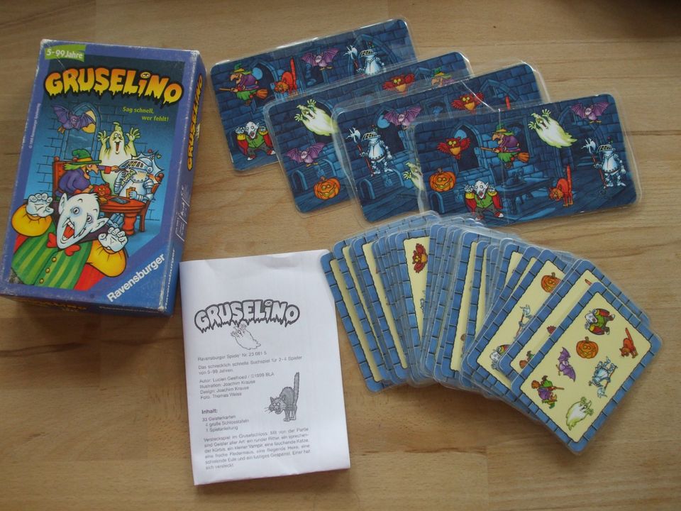 Spielepaket 7 Spiele ab 4-5 J. Hämmerchen Puzzle Gruselino Uhr in Obrigheim