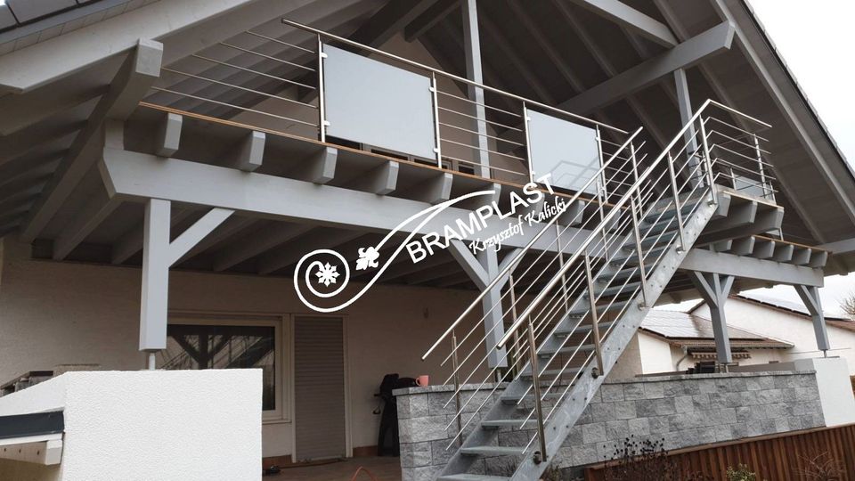 BALKON HANDLAUF TERRASSE PLATTFORM STAHLTREPPE in Freiburg im Breisgau