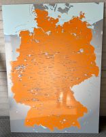 Deutschland karte 118cm x 160cm x 1cm Pinnwand orange Essen - Steele Vorschau