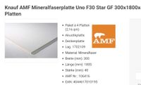 47 Pakete Knauf AMF Mineralfaserplatten UNO F 30 Star Restbestand Hessen - Lorsch Vorschau