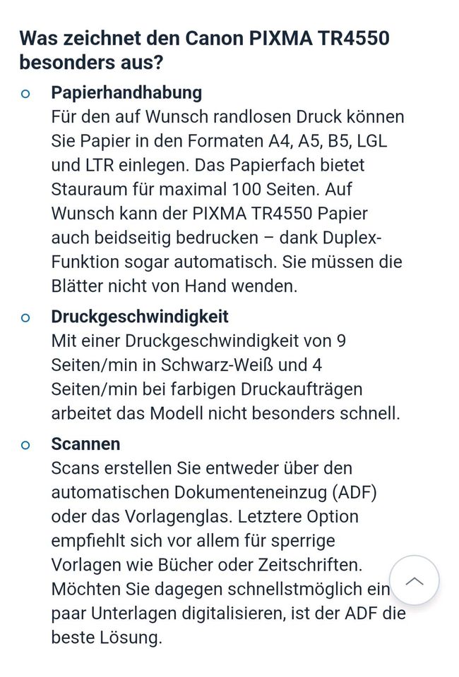 Canon TR 4550, Drucker, WLAN, Farbdrucker in Braunschweig