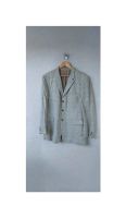 Herren Jacket - Blazer - 100% Schurwolle - Grau/Beige/Lindgrün Sachsen - Riesa Vorschau