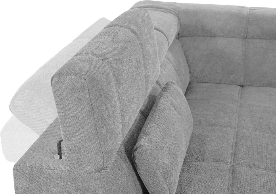 Wohnlandschaft Kopfteil-Verstellung Chenille Sofa UVP 3449,- NEU in Kassel