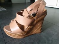 Tommy Hilfiger Damen wedges Sandale Neu gr. 37 Leder Nordrhein-Westfalen - Alsdorf Vorschau