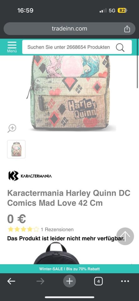 Karactermania Harley Quinn DC Comics Mad Love 42cm - Rucksack in Neuss
