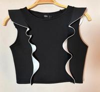 ASOS Crop Top Neopren Neu Volant schwarz Berlin - Neukölln Vorschau