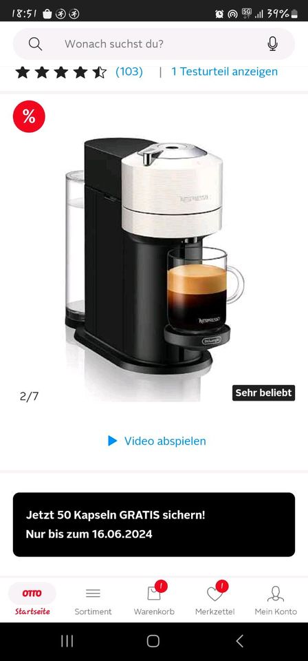 Krups Nespresso vertuo next Kaffeemaschine in Lüdenscheid