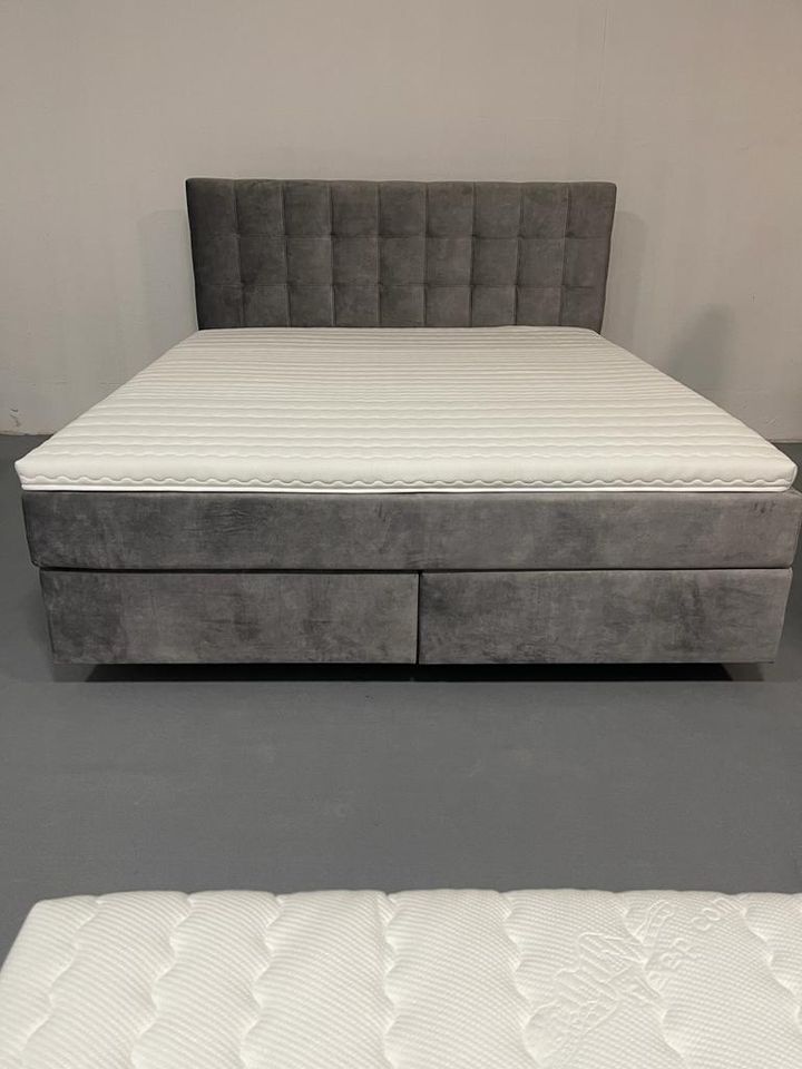 Boxspringbett Dream inkl. Topper Grau o. Anthrazit 140/160/180 cm in Hiddenhausen