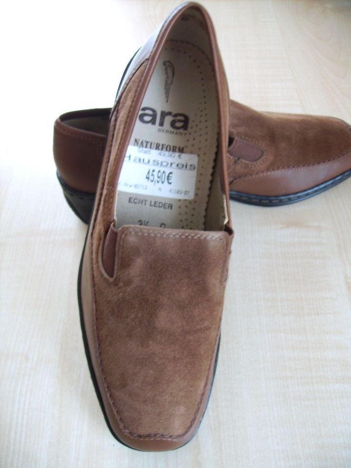 Ara – Halbschuh – Slipper, Leder braun – Größe 3 ½ G (36) - neuw. in Bad Steben