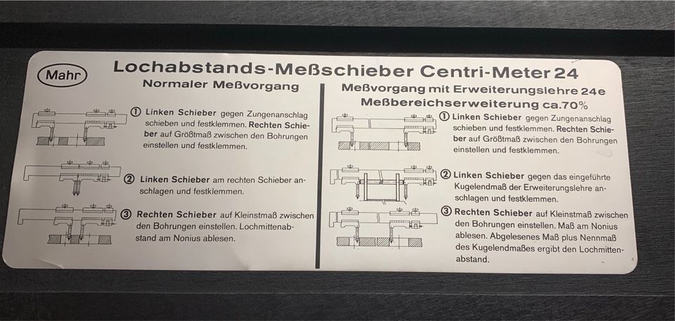 Lochabstands-Messschieber von Mahr, Messwerkzeug in Albisheim (Pfrimm)