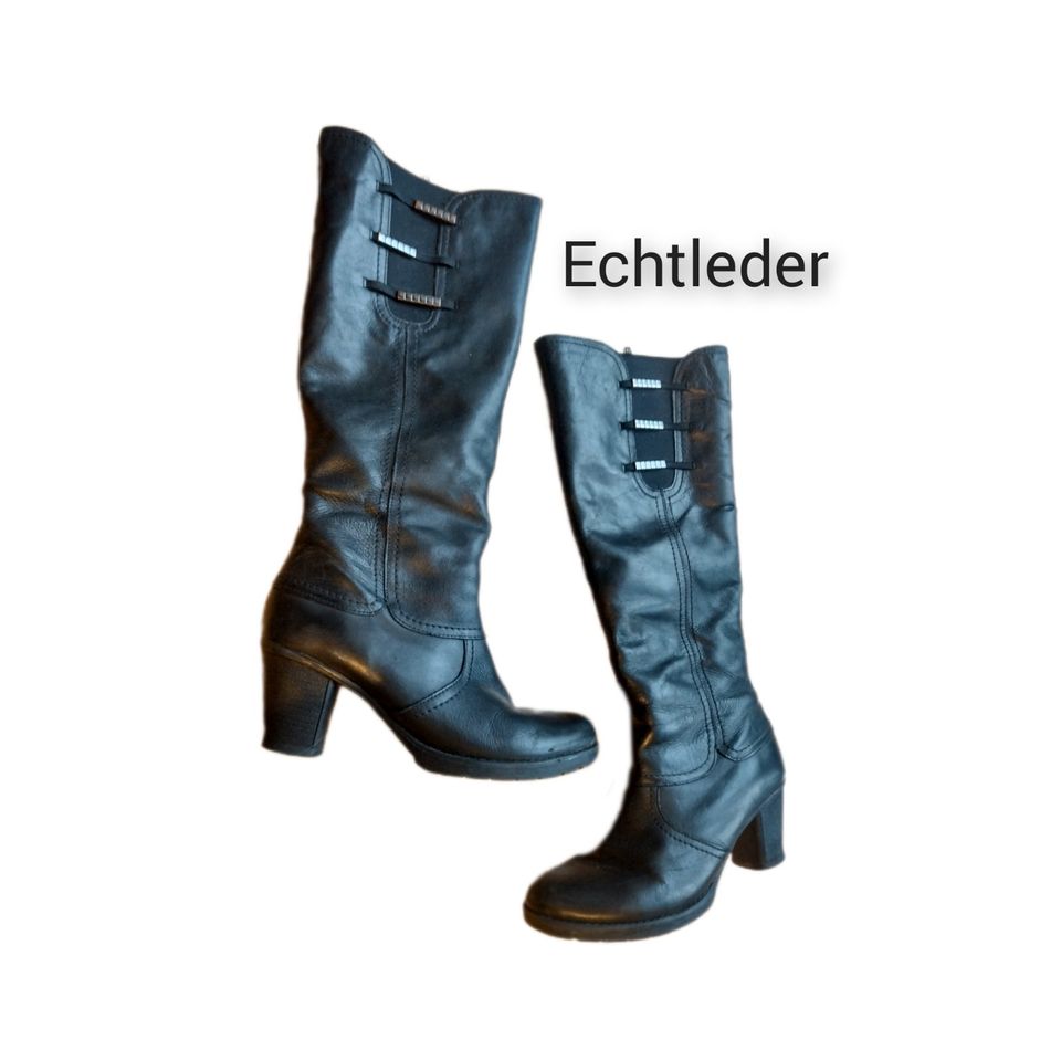 Echtleder Stiefel 37 Stiefeletten Boots leather Gothic WGT in Neuss