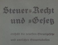 1937 historische Steuer-Literatur - alte Gesetze und Tabellen Baden-Württemberg - Hambrücken Vorschau