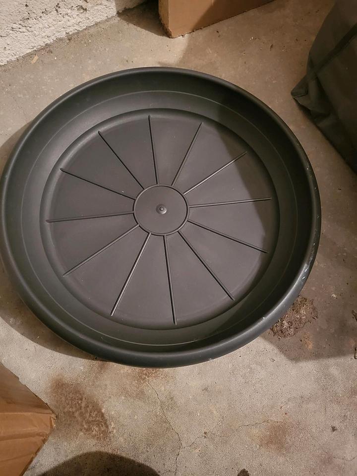 Scheurich Untersetzer aus Kunststoff, Metallic Grey, 30 cm Durchm in Neu-Isenburg