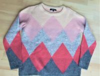 Pullover Strickpullover Rauten rosa grau Rundhals GEMELLI Gr. S Baden-Württemberg - Leimen Vorschau