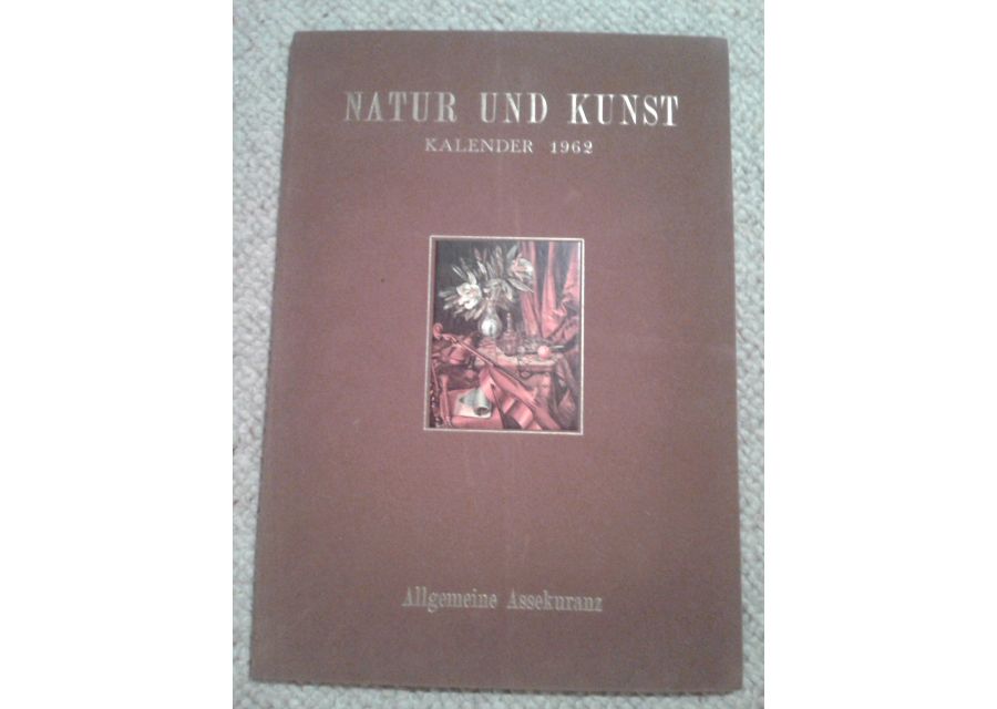 Natur und Kunst - Kalender 1962 / Samteinband mit 10 Gemälden in Berlin