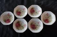 süße Vintage Schälchen DDR Set 6 Stück - Pozellan Blumenmotiv Sachsen - Kirschau Vorschau