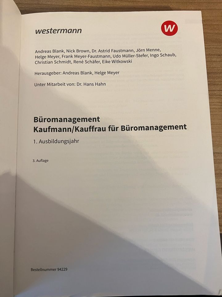 Kaufmann/Kauffrau für Büromanagement 1.Ausbildungsjahr Westermann in Moers