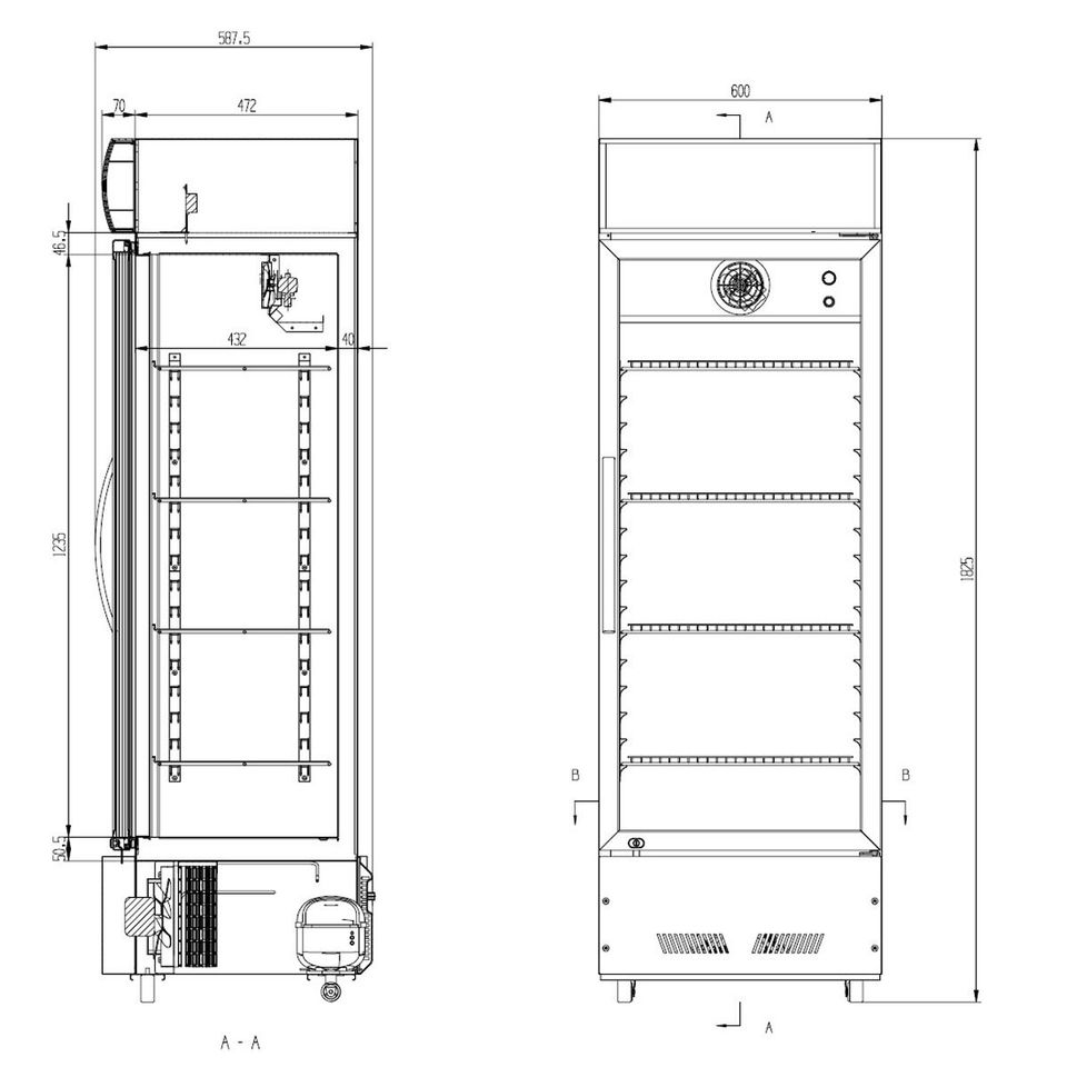 Getränkekühlschrank Flaschenkühlschrank Glastürkühlschrank in Wohratal