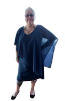 sheego Cocktailkleid asymmetrisches Cape aus Chiffon Gr.48 ,neu Niedersachsen - Laatzen Vorschau