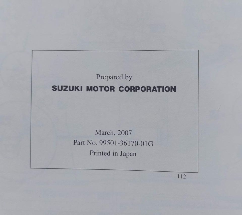 Suzuki GSF650A/SA für K7 - zusätzliche Wartungsanleitung Heft in Schriesheim