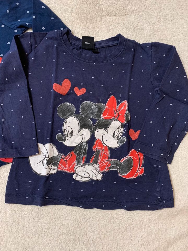 Pullover Minnie Mouse Mickey Mouse blau rot Punkte 98/104 Disney in Weißwasser