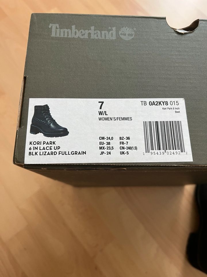 Timberland Schuhe Boots Stiefel 38 7 schwarz wie neu in Berlin