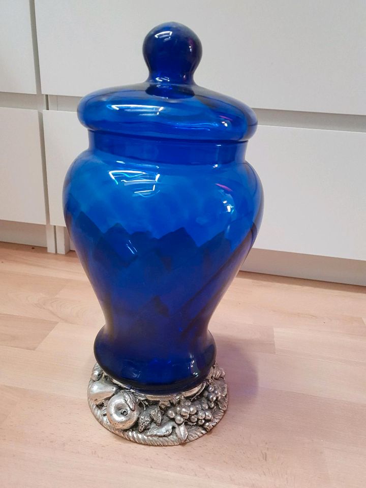 Glas vase blau in Hamburg