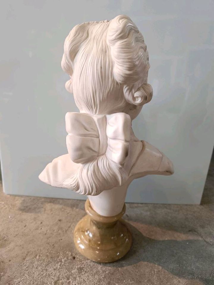 XL Skulptur Kopf Mozart Mamor Gips Kunststoff Deko Torso Büste in Nackenheim