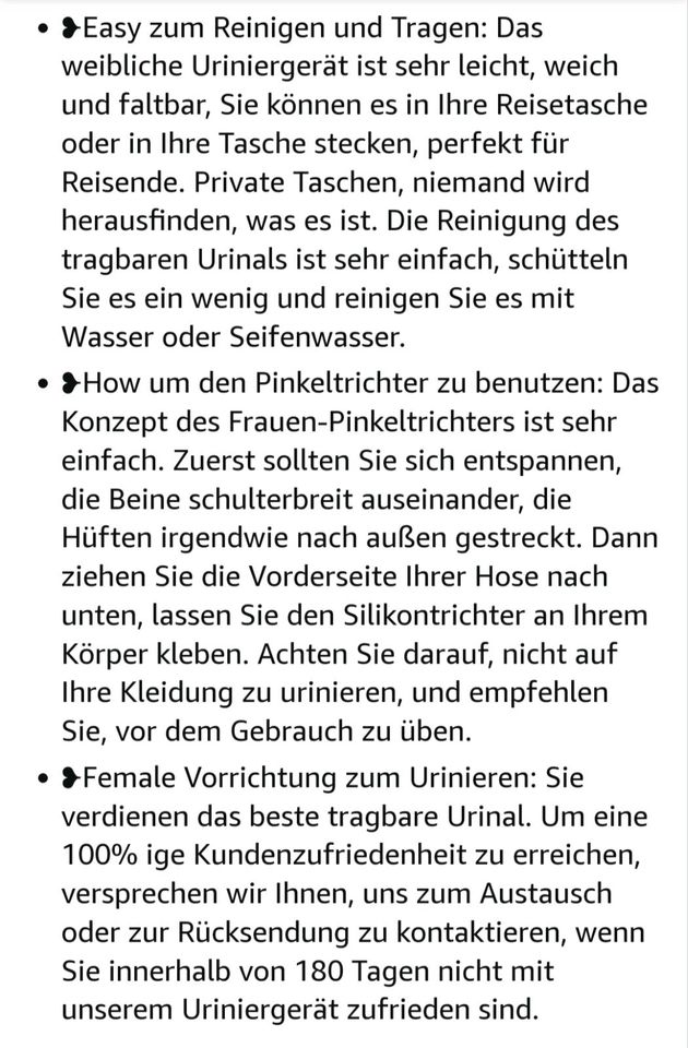 Urinella für Frauen - die praktische Toilette für unterwegs in Buchholz (Westerwald)